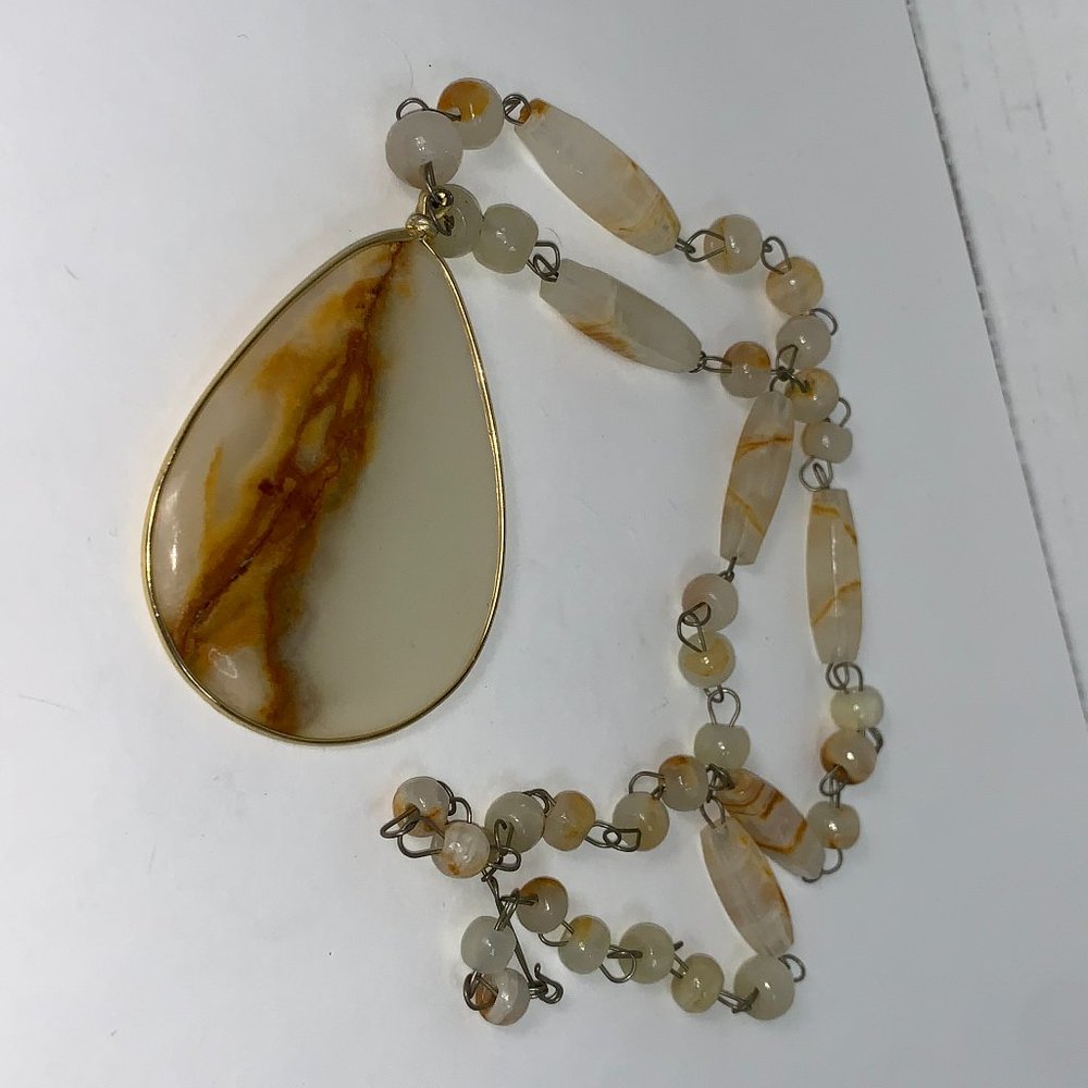 26" Handmade Agate Necklace